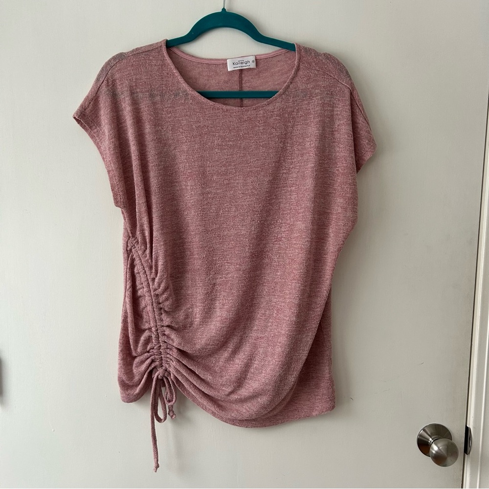 Kaileigh Ruched Pink Top